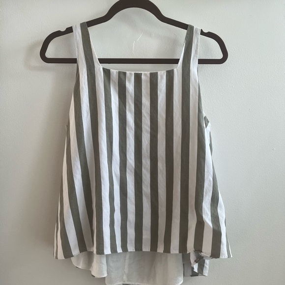 Club Monaco striped linen tank - Picture 1 of 2